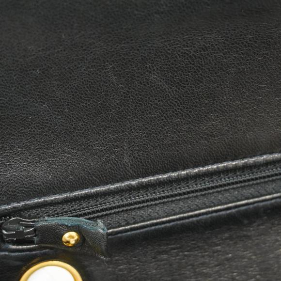 Chanel Shoulder Bag Matelasse W Flap Chain Lambskin Black Gold Hardware Women's - Picture 9 of 13